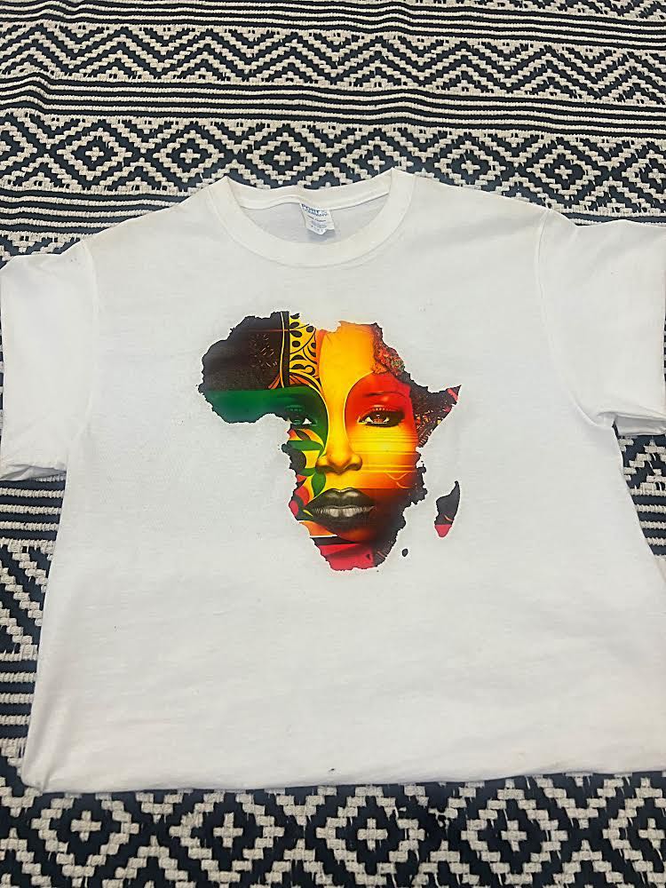 White Africa Born in Me Tshirt