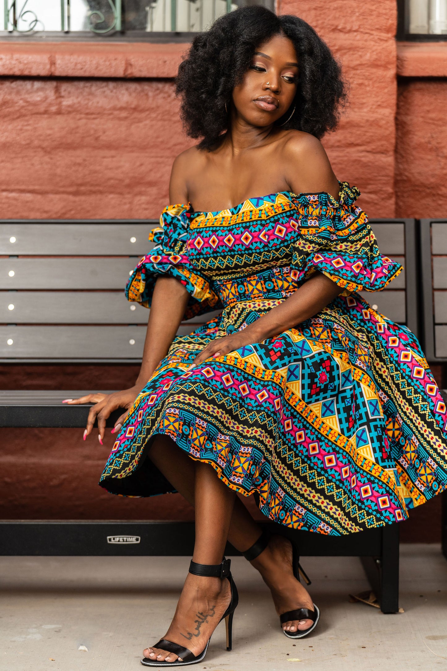 Queen Nzinga African print flirty dress