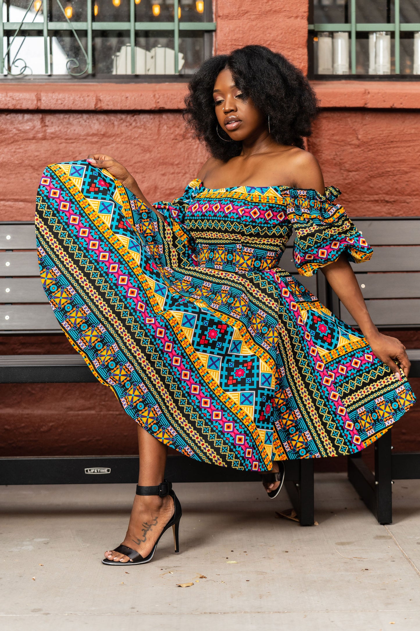 Queen Nzinga African print flirty dress