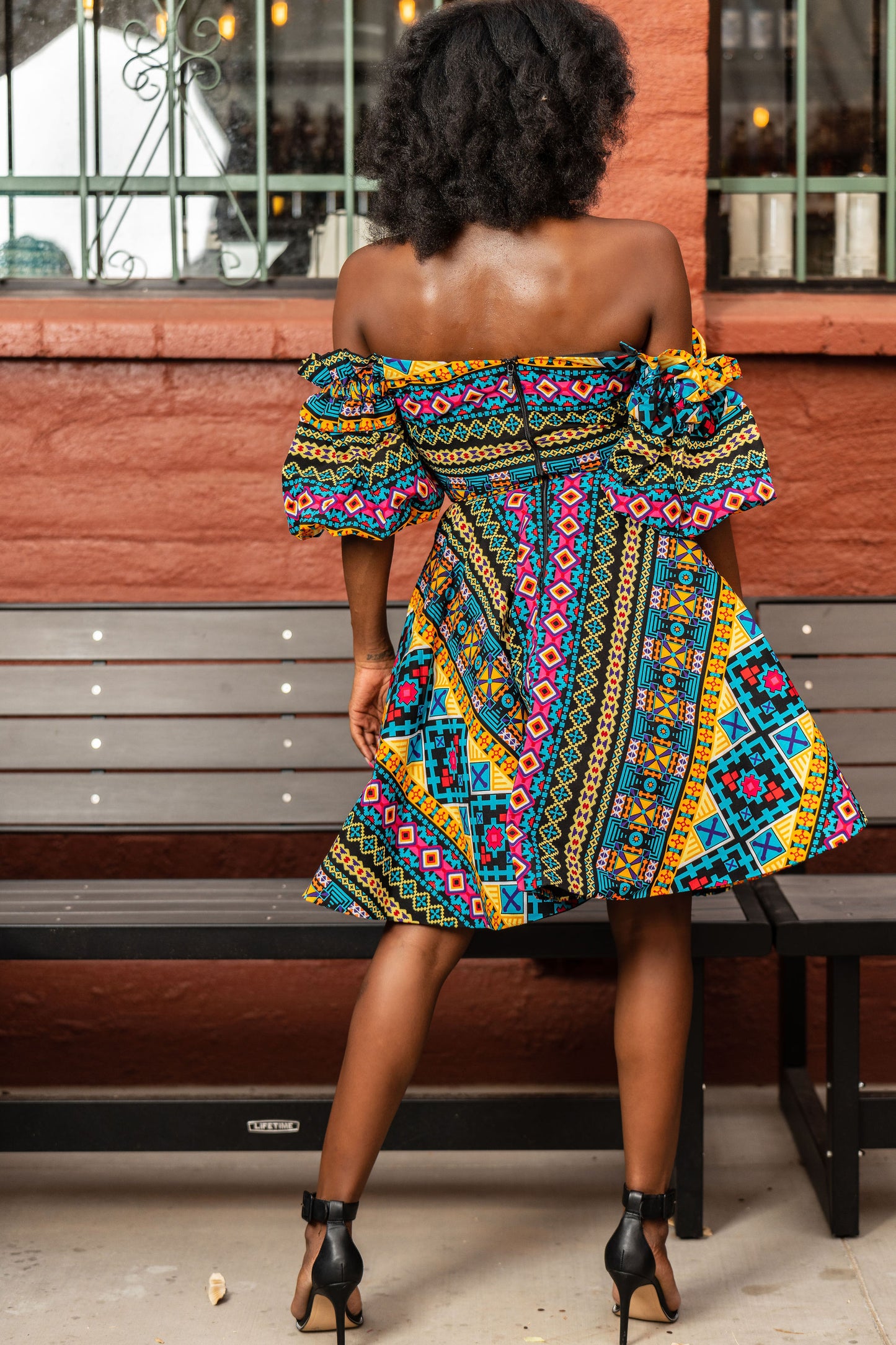 Queen Nzinga African print flirty dress