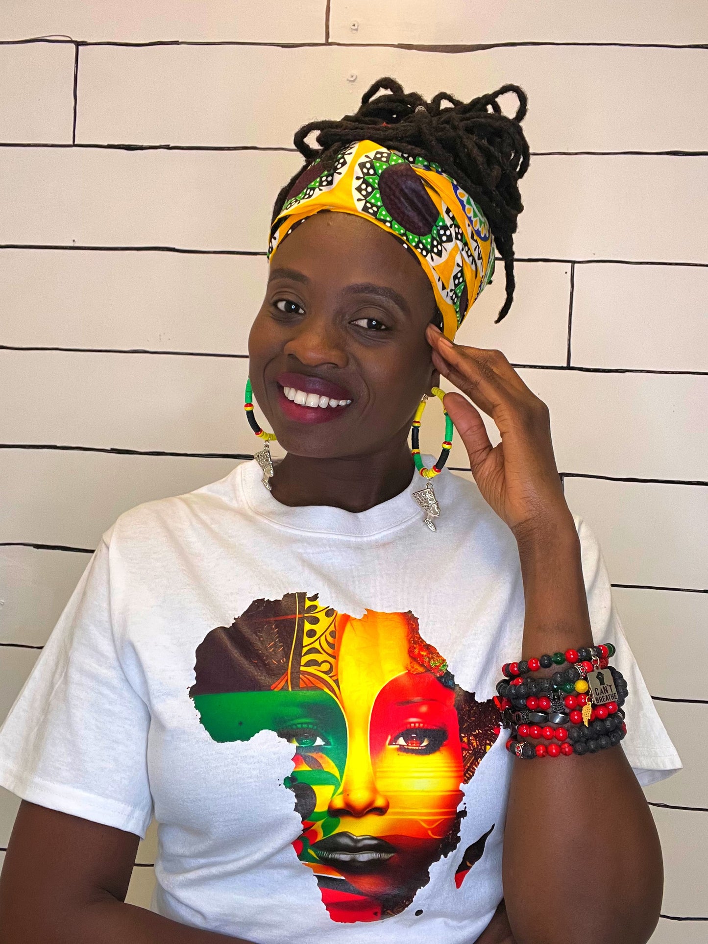 White Africa Born in Me Tshirt