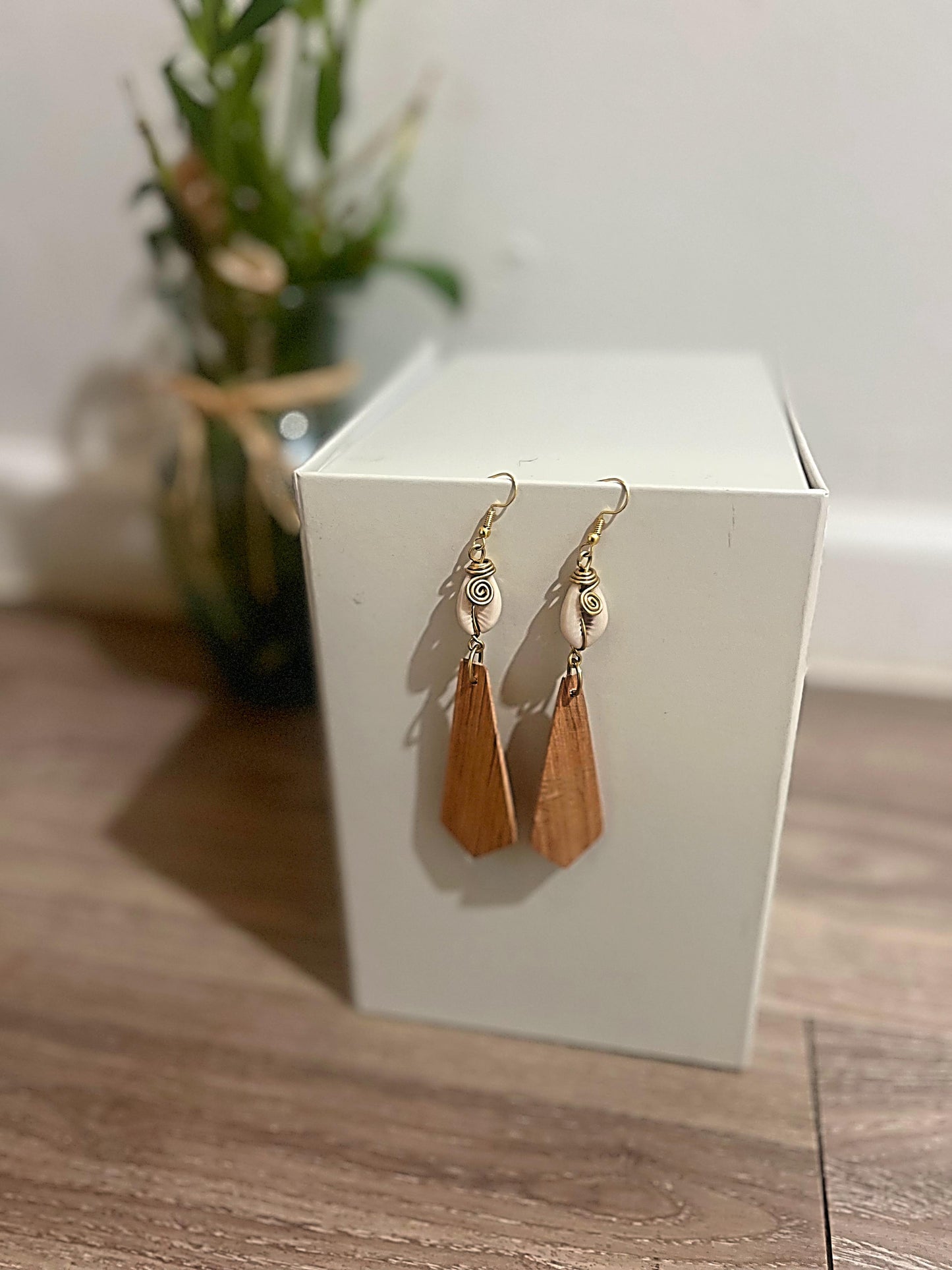 Bowtie Wooden Earrings