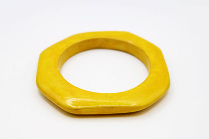 Yellow Wooden Bracelet