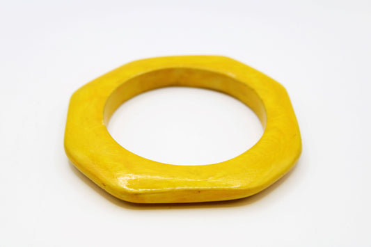 Yellow Wooden Bracelet