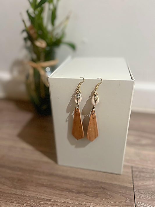 Bowtie Wooden Earrings